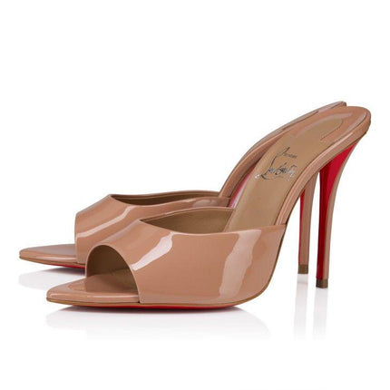Christian Louboutin Me Dolly – Mules nude talon 100mm semelle rouge