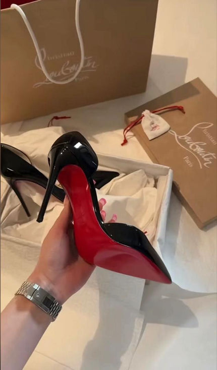 Christian Louboutin So Kate – Escarpins noirs vernis semelle rouge iconique