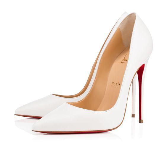 Christian Louboutin So Kate 120 – Escarpins blanc optique vernis semelle rouge